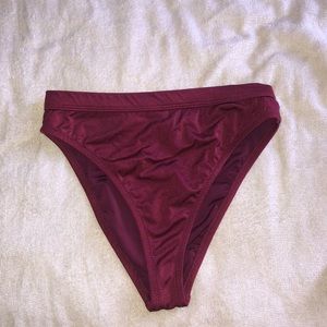 Red high waisted Bikini bottom